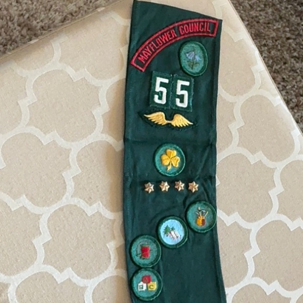 Vintage Girl Scout Badge Sash